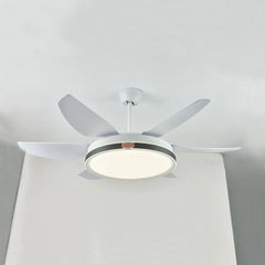 Ceiling Fan With Light For Study Room Haydn Metal Dimmable Ip20 Led