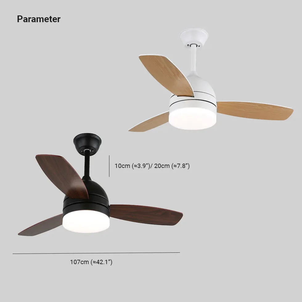 Black Ceiling Fan With Light For Study Room Haydn Metal Dimmable Led Ip20