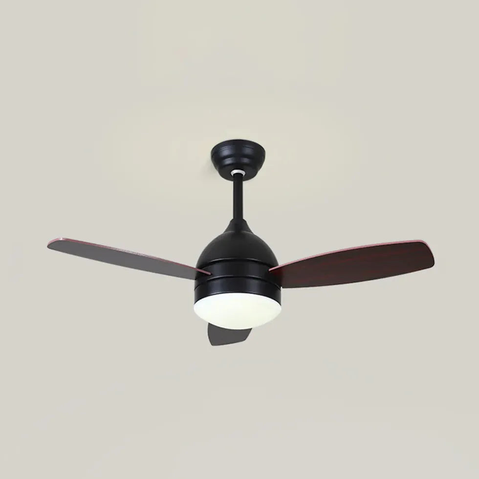 Black Ceiling Fan With Light For Study Room Haydn Metal Dimmable Led Ip20