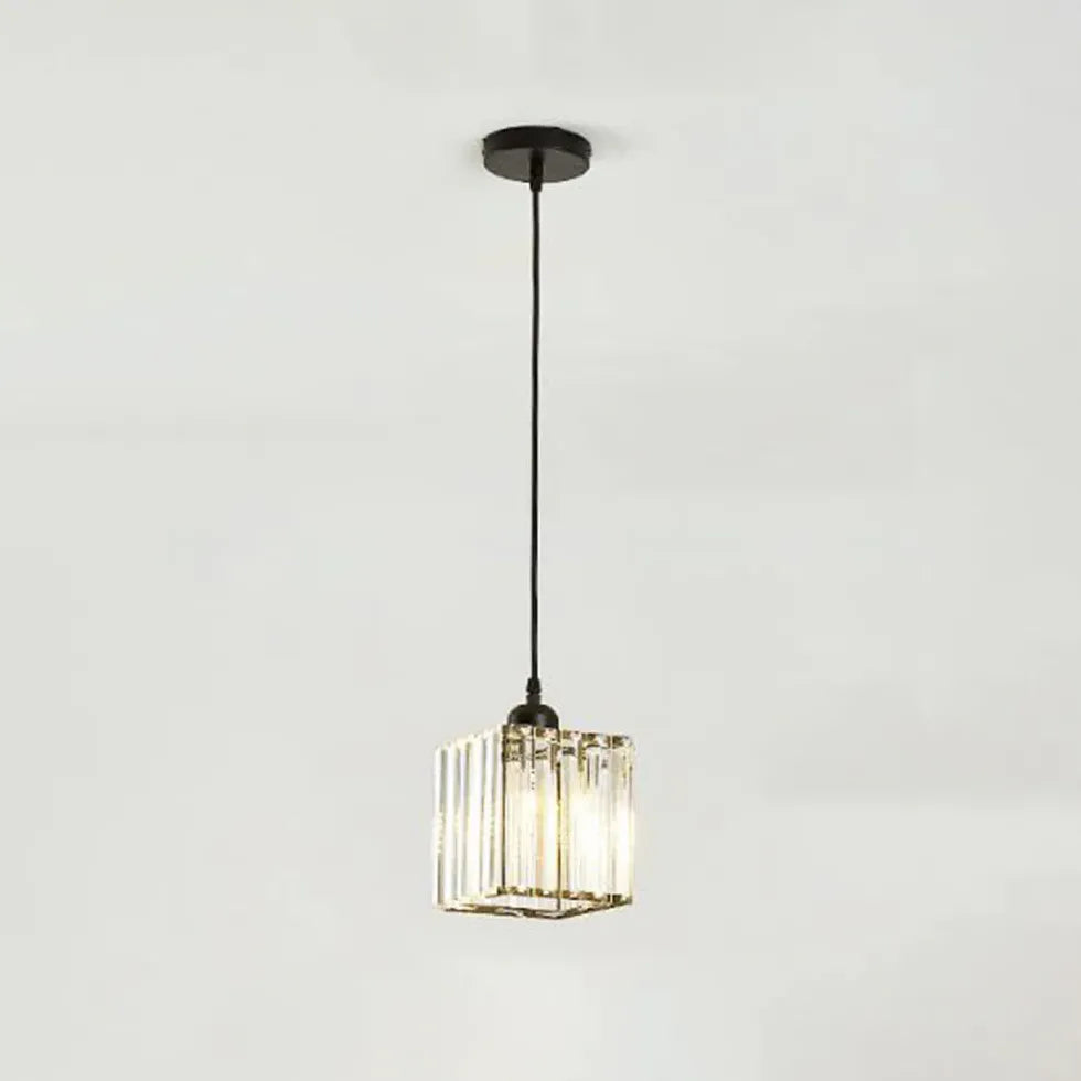 Black Chandelier For Bedroom Cylinder Herbert Metal & Glass Ip20 Plug