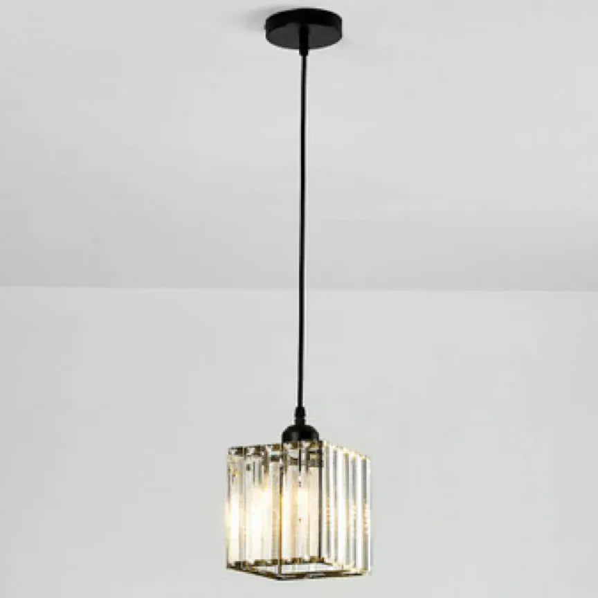 Black Chandelier For Bedroom Cylinder Herbert Metal & Glass Ip20 Plug