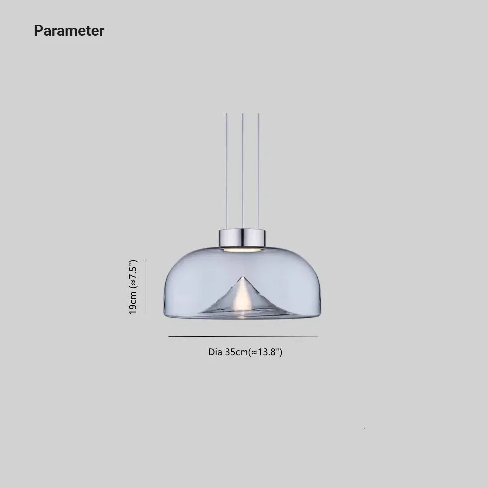 Light Single Pendant Glass - Herbert Modern Mountain Glass