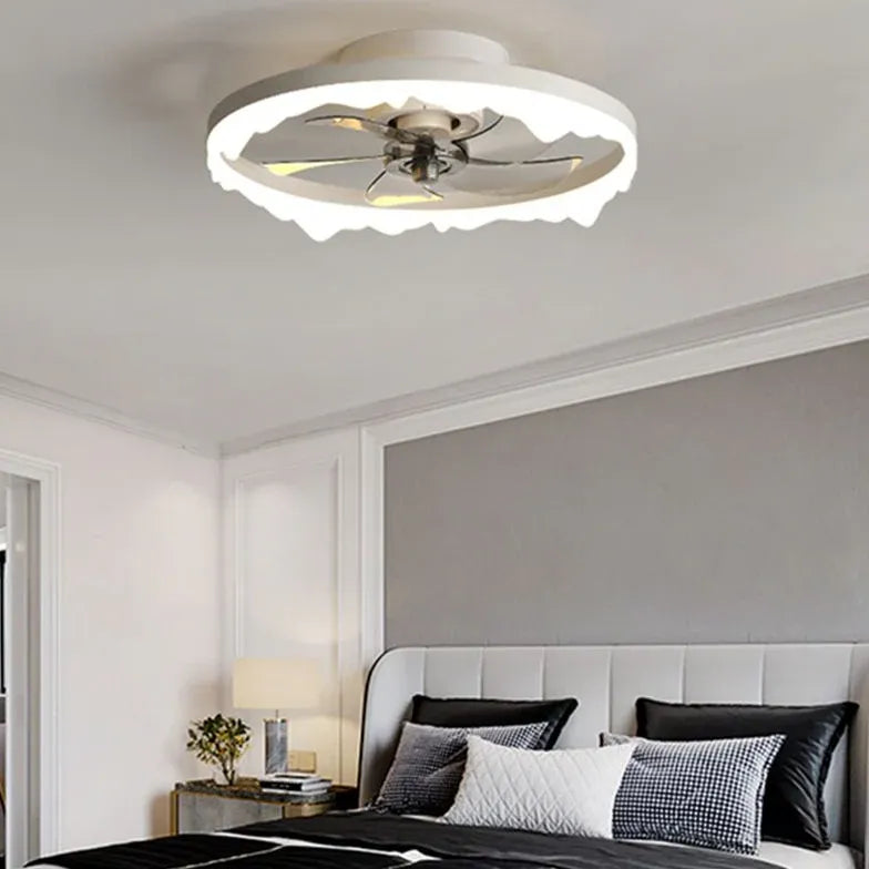 Black Ceiling Fan With Light For Bedroom Herbert Metal Ip20 Led Dimmable