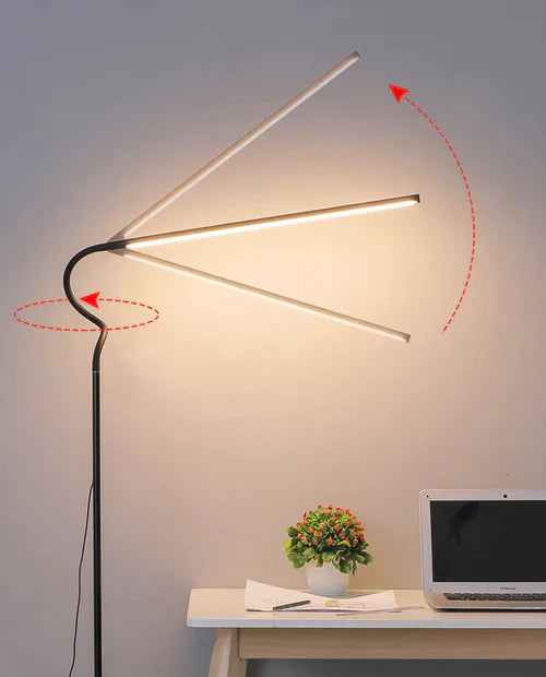 Black Floor Lamp For Bedroom Eryn Metal Plug Dimmable Led Ip20