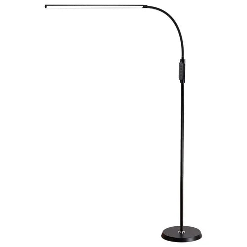 Black Floor Lamp For Bedroom Eryn Metal Plug Dimmable Led Ip20