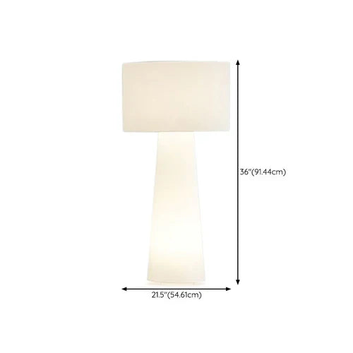 Floor Lamp For Living Room Cylinder Eryn Metal & Fabric Led