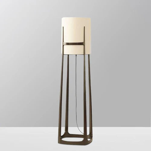 Floor Lamp For Living Room Cylinder Eryn Metal & Fabric Ip20 Led