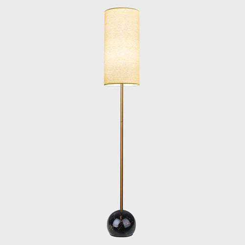 Floor Lamp For Living Room Cylinder Eryn Metal & Fabric Ip20