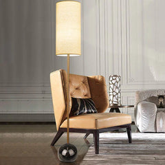 Floor Lamp For Living Room Cylinder Eryn Metal & Fabric Ip20