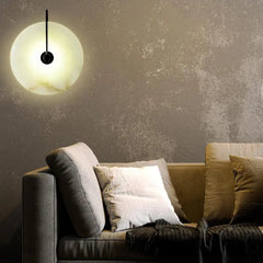 Black Flush Wall Light Round Modern