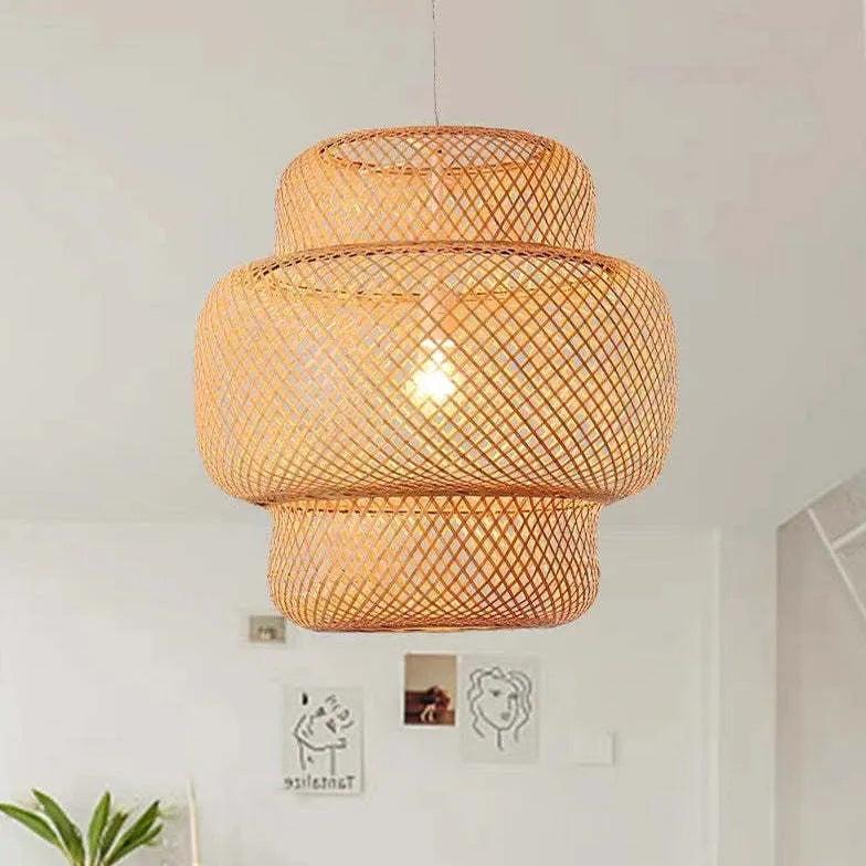 Pendant Lamp - Japanese Style Bamboo Rattan