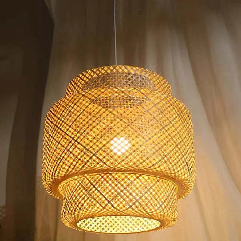 Pendant Lamp - Japanese Style Bamboo Rattan