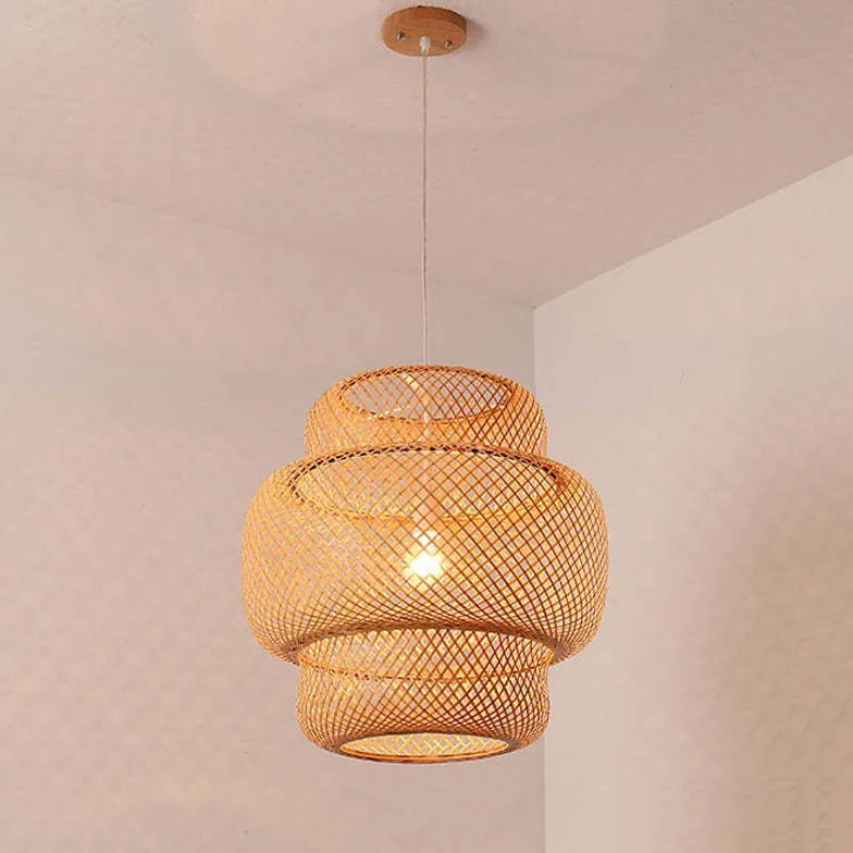 Pendant Lamp - Japanese Style Bamboo Rattan