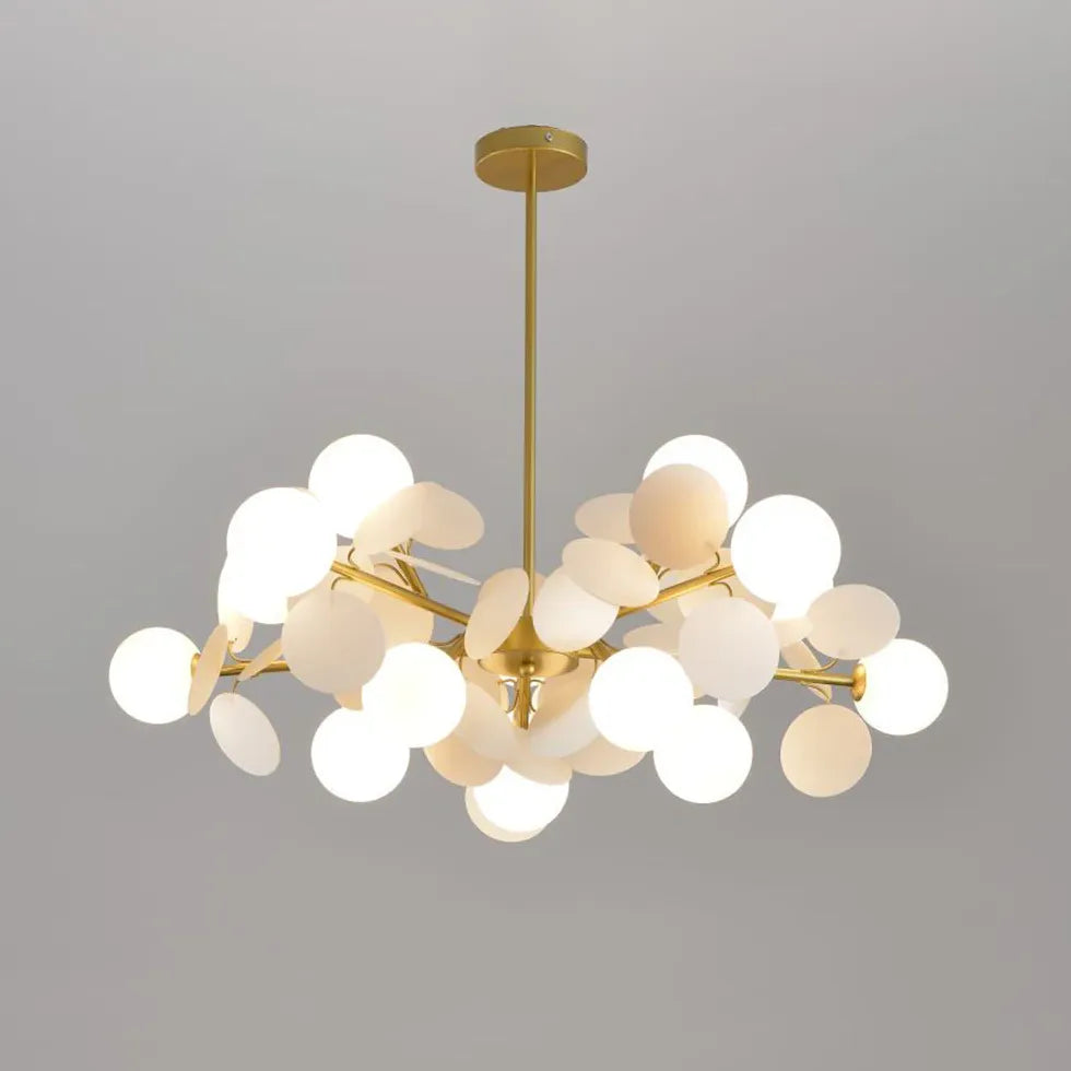 Modern Chandeliers For Bedroom Petal Metal Led Ip20 Warm White