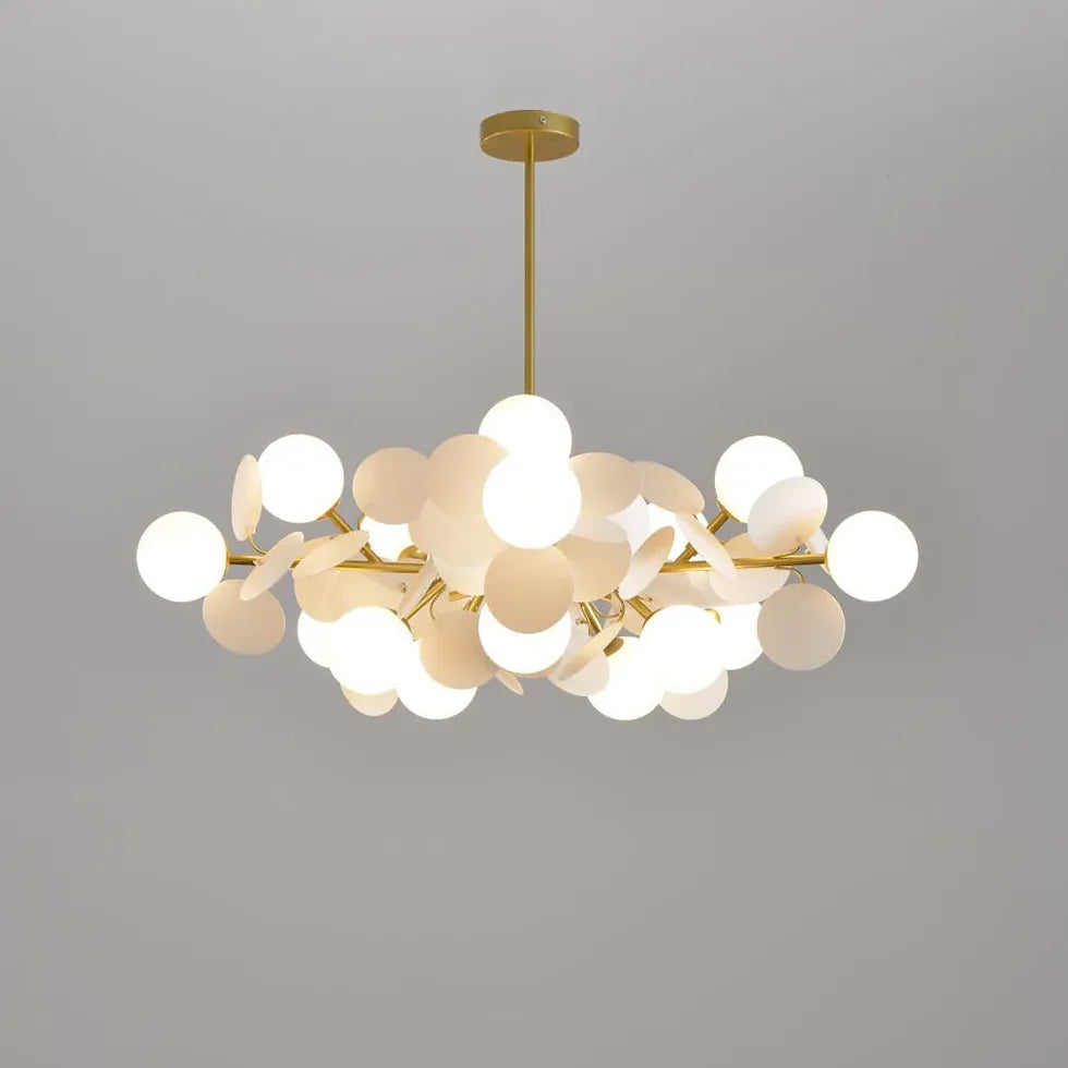 Modern Chandeliers For Bedroom Petal Metal Led Ip20 Warm White