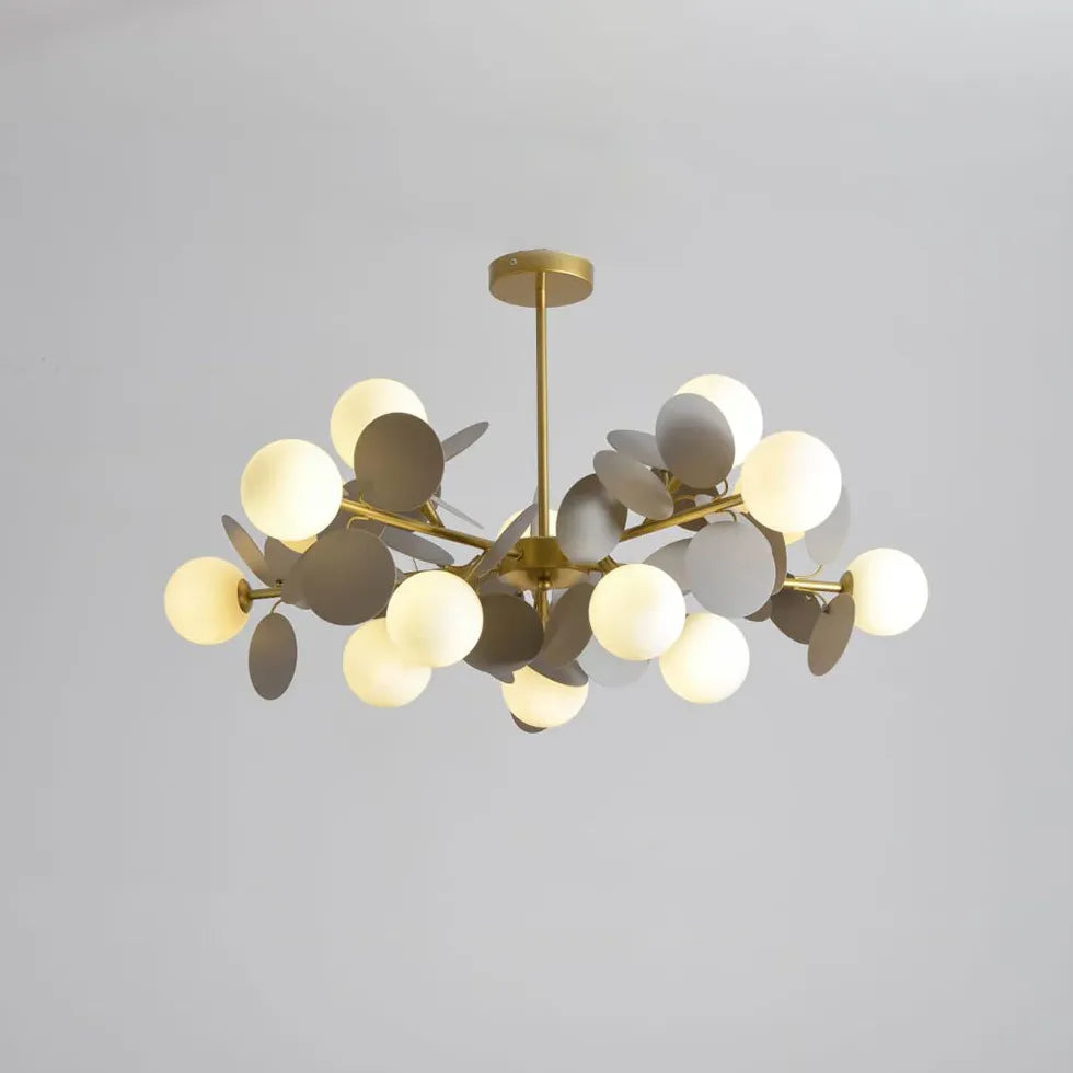 Modern Chandeliers For Bedroom Petal Metal Led Ip20 Warm White