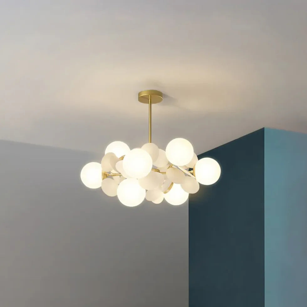 Modern Chandeliers For Bedroom Petal Metal Led Ip20 Warm White