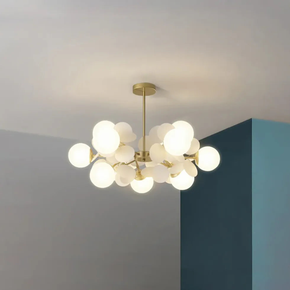 Modern Chandeliers For Bedroom Petal Metal Led Ip20 Warm White