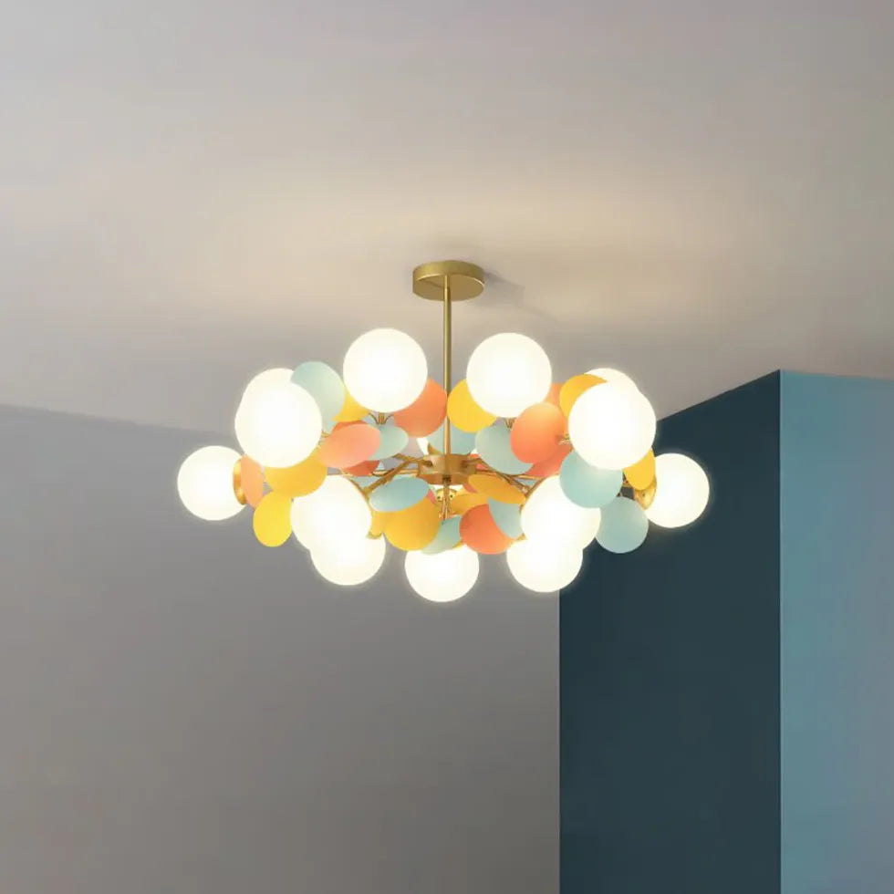 Modern Chandeliers For Bedroom Petal Metal Led Ip20 Warm White