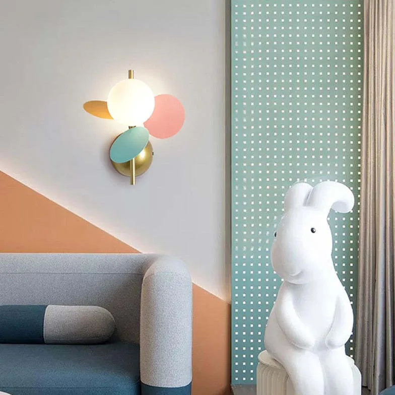 Single Arm Wall Light For Children's Room Jevon Metal Ip20 Led