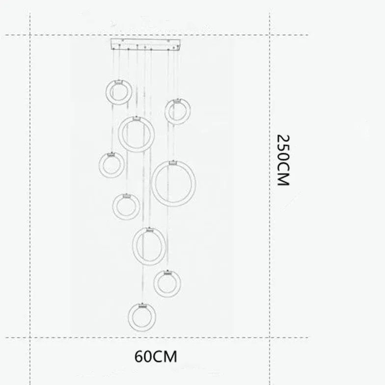 Chandelier For Living Room Jibril Metal & Acrylic Led Ip20