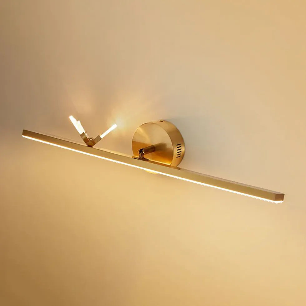 Gold Picture Light For Bathroom Linear Kady Acrylic Led