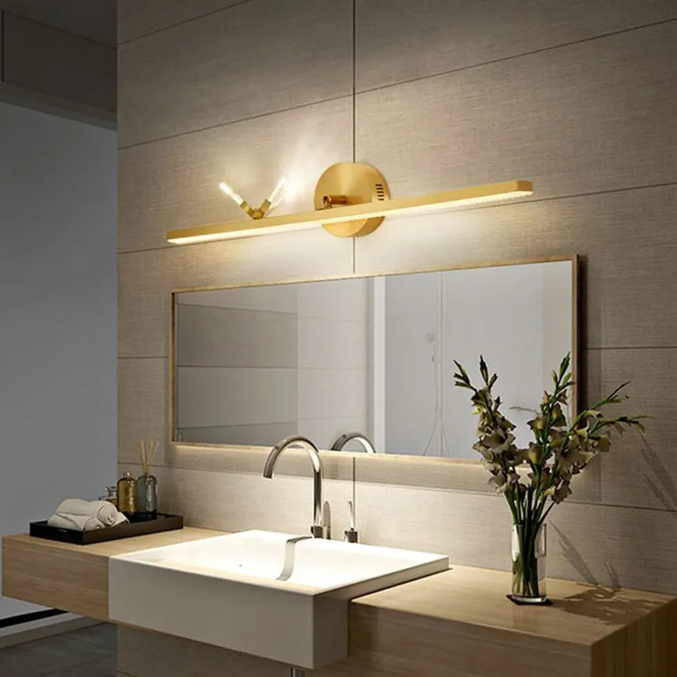 Gold Picture Light For Bathroom Linear Kady Acrylic Led