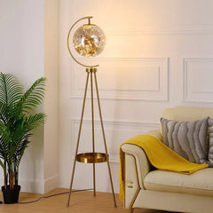 Gold Tripod Floor Lamp For Bedroom Valentina Metal Warm White