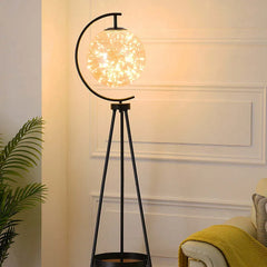 Gold Tripod Floor Lamp For Bedroom Valentina Metal Warm White