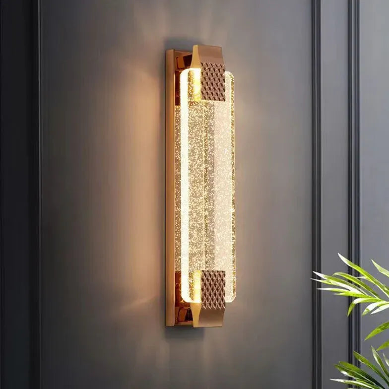 Flush Wall Light For Living Room Kajetan Metal & Glass Ip20