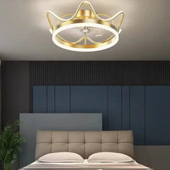 Ceiling Fan With Light For Bedroom Kirsten Metal & Acrylic Ip20 Dimmable Led