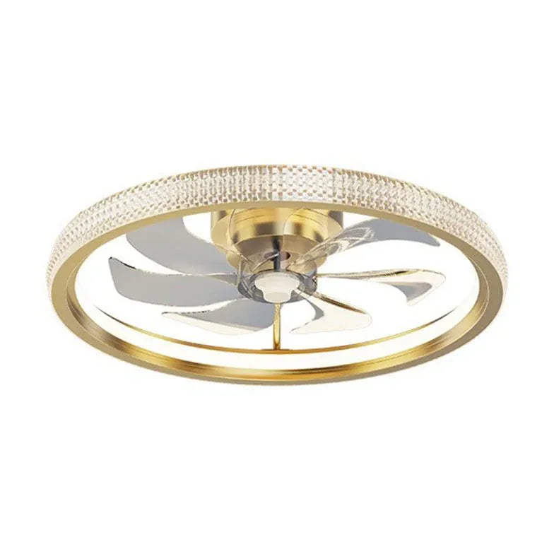 Ceiling Fan With Light For Bedroom Kirsten Metal & Acrylic Ip20 Dimmable Led