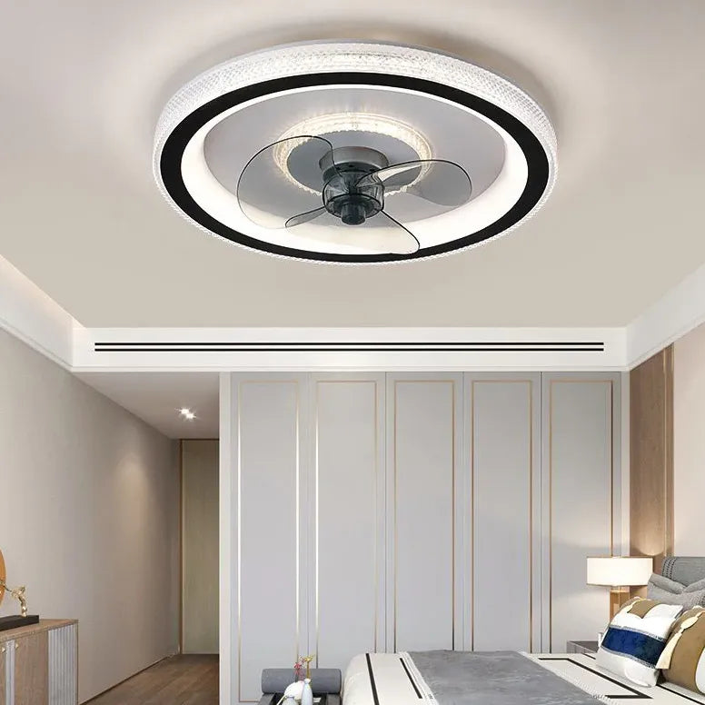 Ceiling Fan With Light For Bedroom Kirsten Metal Led