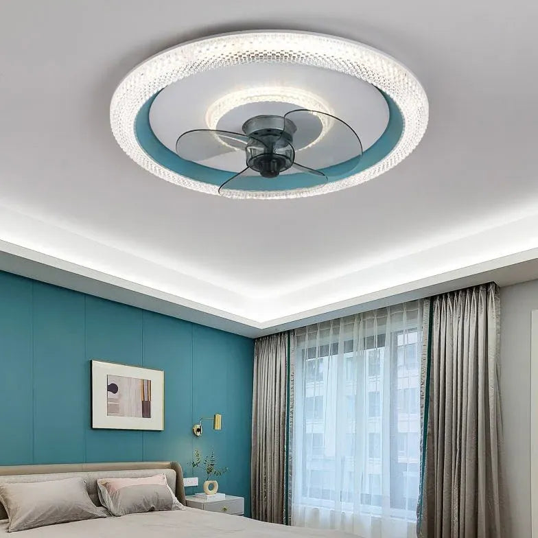 Ceiling Fan With Light For Bedroom Kirsten Metal Led Dimmable