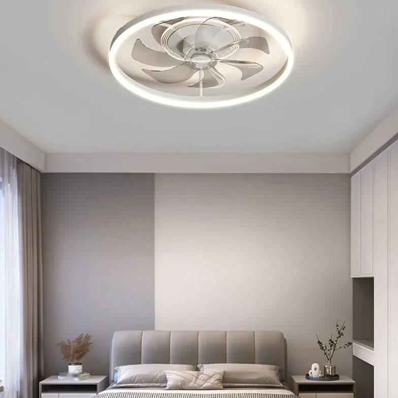 Ceiling Fan With Light For Bedroom Kirsten Metal & Acrylic Dimmable