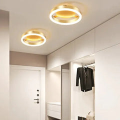 White Flush Light For Bedroom Modern Metal Led