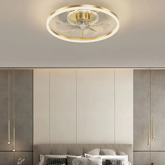 Ceiling Fan With Light For Bedroom Kirsten Metal & Acrylic Ip20 Dimmable