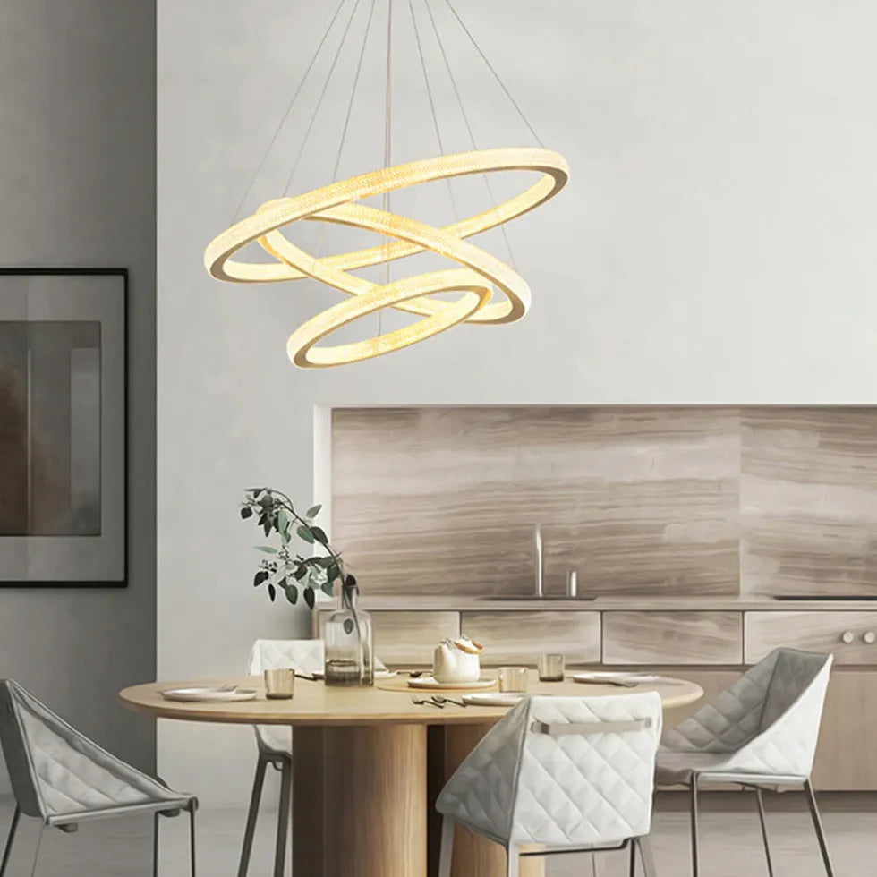 Gold Chandelier For Bedroom Kirsten Metal & Acrylic Ip20 Led