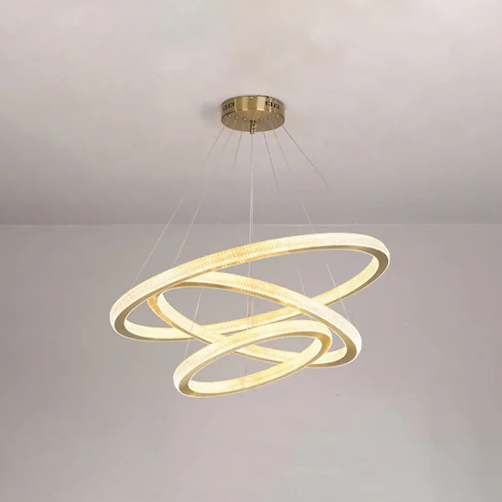 Gold Chandelier For Bedroom Kirsten Metal & Acrylic Ip20 Led