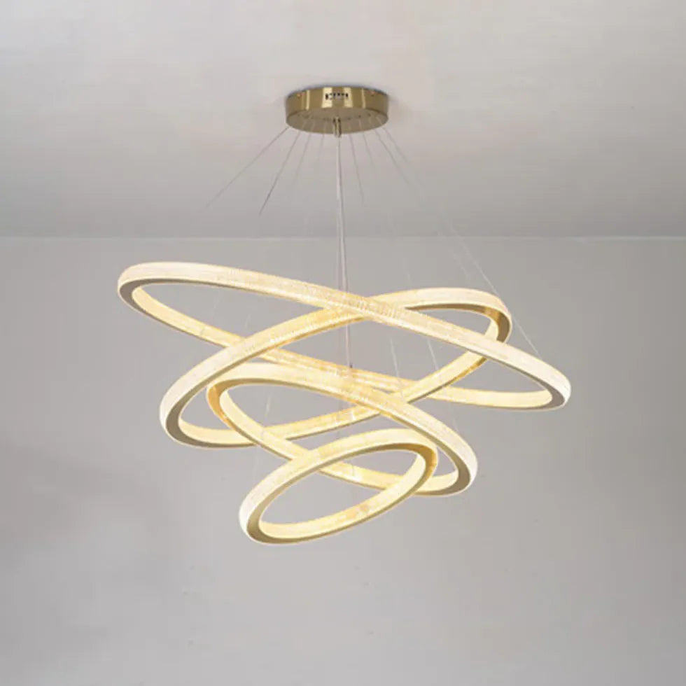 Gold Chandelier For Bedroom Kirsten Metal & Acrylic Ip20 Led