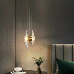 Bedside Pendant Light For Bedroom Kirsten Glass Warm White Led Ip20