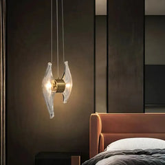 Bedside Pendant Light For Bedroom Kirsten Glass Warm White Led Ip20