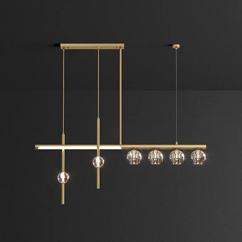 Gold Statement Pendant Light For Dining Room Kirsten Metal Led Ip20