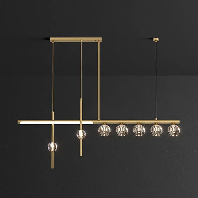 Gold Statement Pendant Light For Dining Room Kirsten Metal Led Ip20