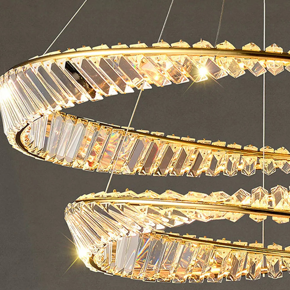 Gold Modern Chandeliers For Bedroom Round Kirsten Metal & Glass Led