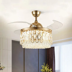 Ceiling Fan With Light For Bedroom Kirsty Metal Led