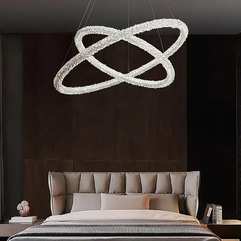 Modern Chandeliers For Bedroom Kristy Metal & Crystal Led