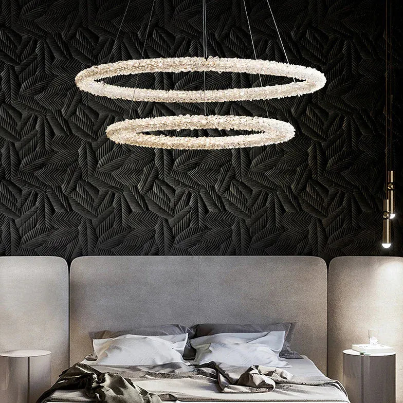 Modern Chandeliers For Bedroom Kristy Metal & Crystal Led