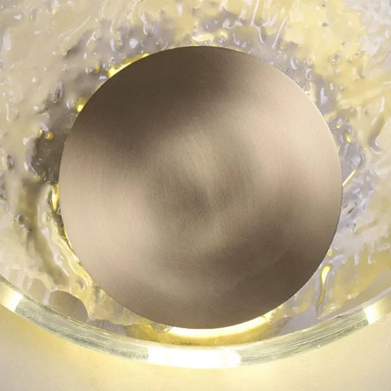 Gold Flush Wall Light For Bathroom Kristy Metal Ip44 Warm White Led