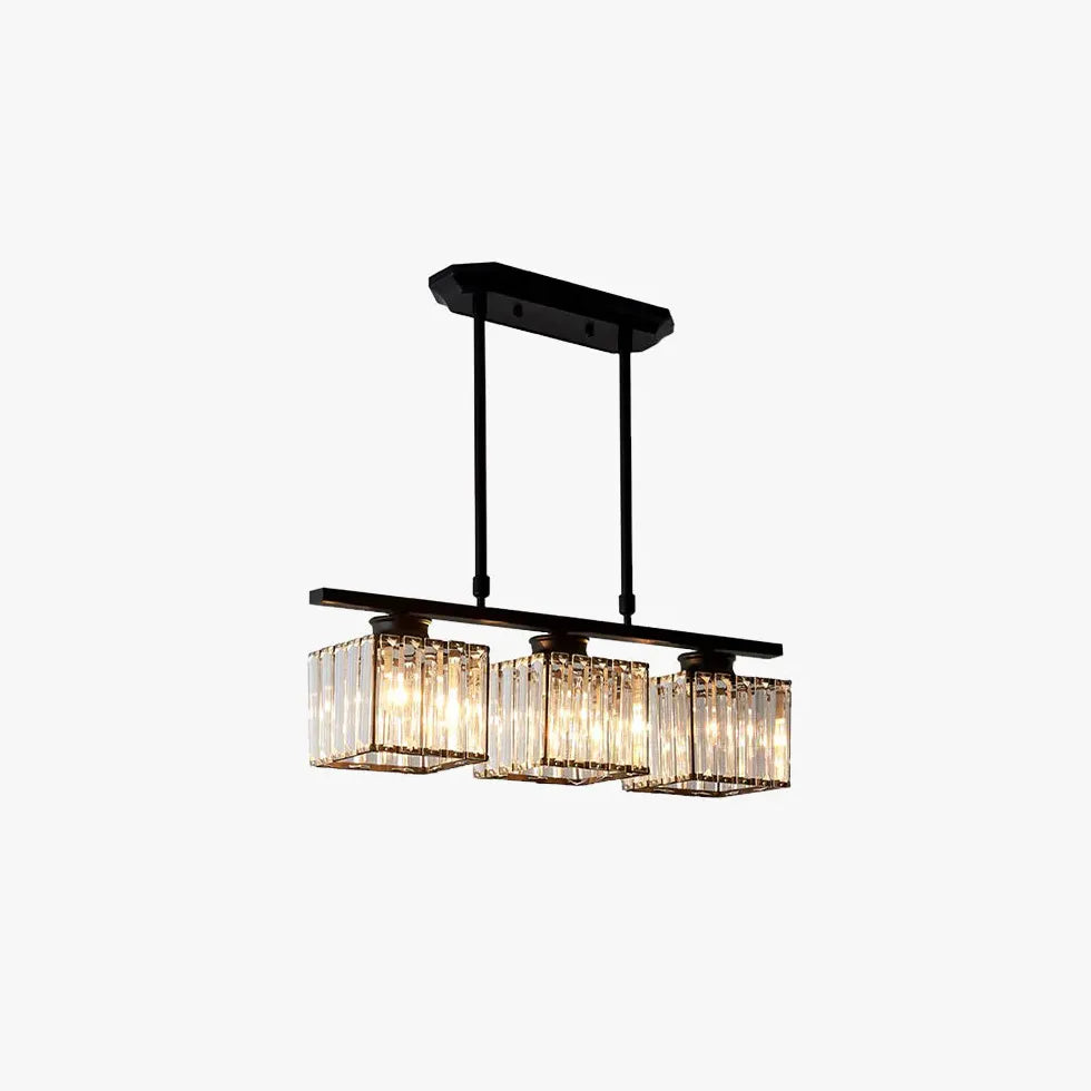 Black Statement Pendant Light For Dining Room Square Kristy Metal Ip20